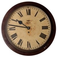 Early 20th Century Smith 8-Day Bakelite Railway Wall Clock, Circa 1920
