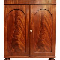 Early Victorian Flame Mahogany Chiffonier, c.1860