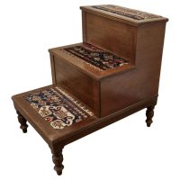 Early Victorian Library Steps on Turned Legs