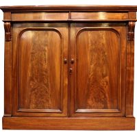 Early Victorian Mahogany Chiffonier with Flame Mahogany Panelled Doors, Circa 1840