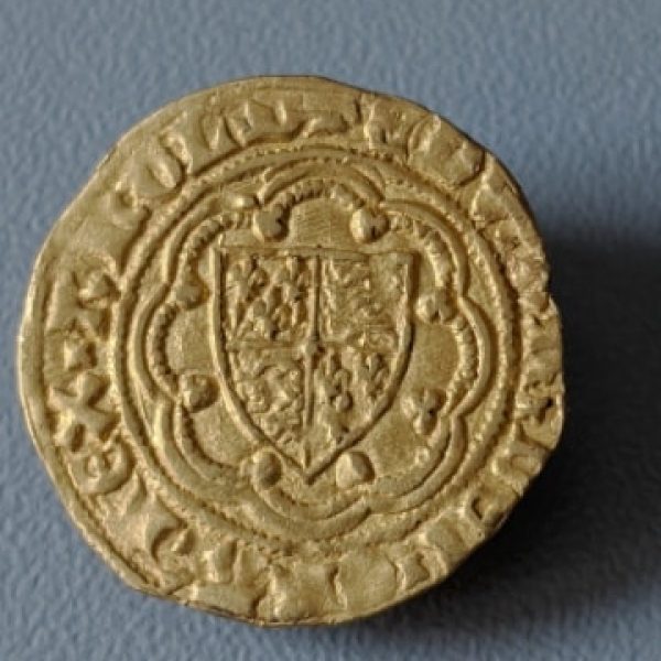 gold medieval quater noble