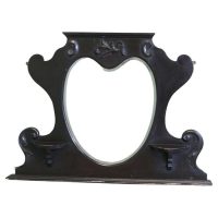 Edwardian Black Lacquer Overmantel