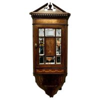 Edwardian Inlaid Corner Cupboard a Very Attractive Corner Cupboard