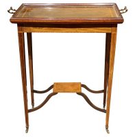 Edwardian Inlaid Mahogany Tray Top Occasional Table, circa 1905