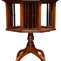 Edwardian Mahogany Octagonal Revolving Bookcase Circa 1900