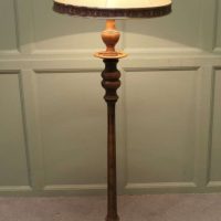 Edwardian Turned Floor Standing Reading Lamp