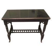 Elegant Black Lacquer Games, Card or Hall Table