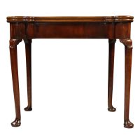 Elegant George II Mahogany Card Table with Dished Gaming Wells, Circa 1780