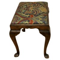 Elegant Victorian Art Nouveau Walnut Occasional Stool