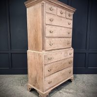 Georgian Bleached Oak Chest on Chest