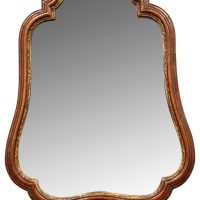 Fine 18th Century Walnut Strut Dressing Table Mirror with Gilt Slip