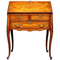 Fine Dutch Floral Marquetry Bureau, circa 1800