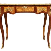 Fine Louis XVI Style Ormolu Mounted Kingwood &amp; Tulipwood Veneered Side Table, circa 1880