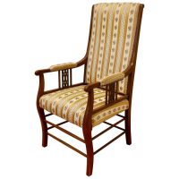 Fine Quality Regency Style High Back Upholstered Arm Chair