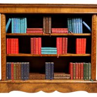 Fine Quality Victorian Burr Walnut Open Bookcase, circa 1870