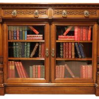 Fine Victorian Walnut Glazed Bookcase by Gillow &amp; Co, Lancaster – Circa 1890