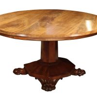 Fine William IV Figured Mahogany Circular Breakfast Table on Octagonal Pillar, Circa 1830
