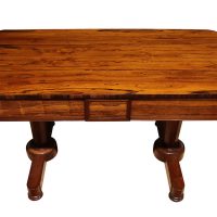 Fine William IV Figured Rosewood Writing Table / Library Desk c.1835