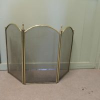 Folding Brass and Iron Fire Guard