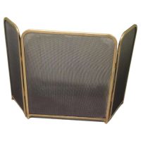 Folding Brass Mesh Fire Guard, Spark Guard