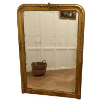 French 19th Century Louis Philippe Shabby Gilt Mirror