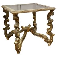 French Baroque Style Carved and Painted Occasional Table