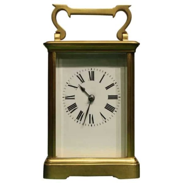 French Brass Cased Striking Carriage Clock