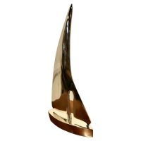 French Chrome Desktop Model of a Yacht