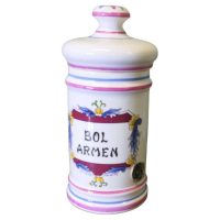 French Clamecy Earthenware Pharmacy Jar