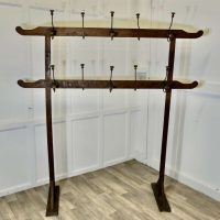 French Double Sided Arts & Crafts Golden Pine Hanging Rail