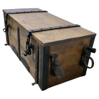 French Elm CannonBall Box with Iron Hasps and Carrying Hoops