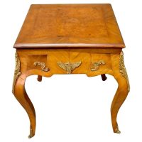 French Empire Style Burr Walnut and Ormolu Games Table, Chess and Backgammon