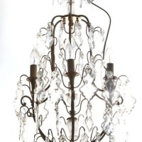 French Louis XV style cage chandelier