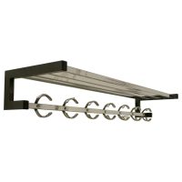 French Retro Long Chrome Hat and Coat Rack