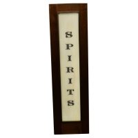 Full Length Opaline Glass Bar Sign, Spirits Saved During Refurbishment