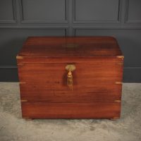 Large Military Campaign Style Mahogany Trunk