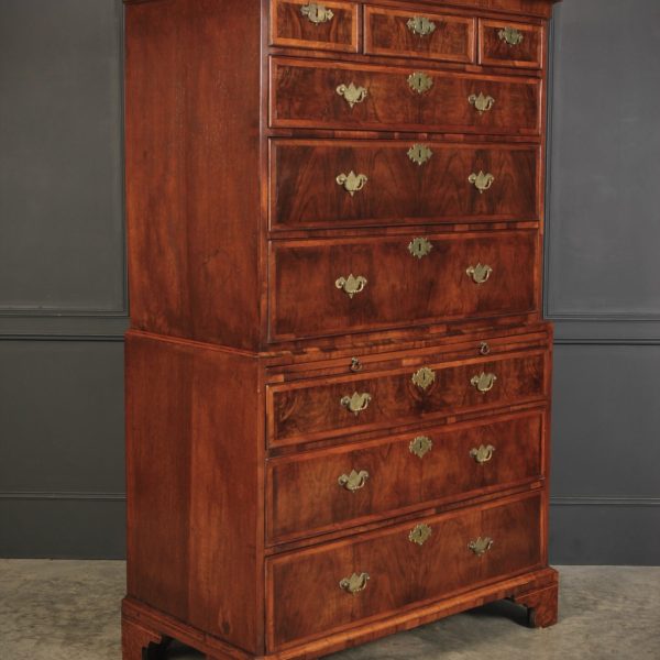 Early 18th Century Walnut Tallboy Chest On Chest