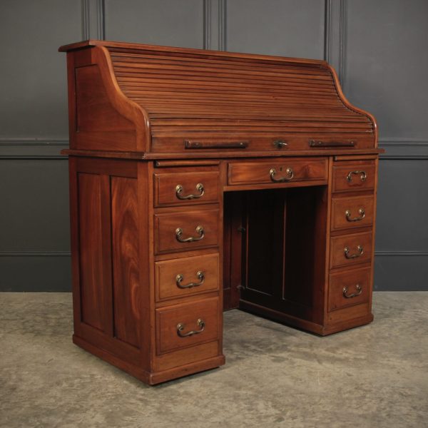 Walnut Roll Top Desk