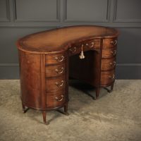 Edwardian Mahogany Kidney Shaped Desk