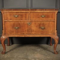 Queen Anne Walnut Low Chest Of Drawers