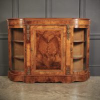 Victorian Inlaid Walnut Credenza Side Cabinet