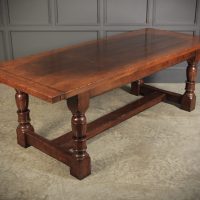Solid Distressed Oak Refectory Dining Table
