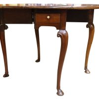 George II Cuban Mahogany Drop-Leaf Table with Hoof Feet – Circa 1750