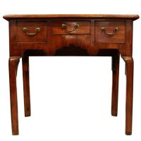 George II Mahogany Lowboy with Three Drawers, Circa 1750