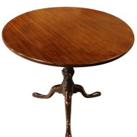 George II Mahogany Snap-Top Occasional Table with Spiral Twist Column, Circa 1750
