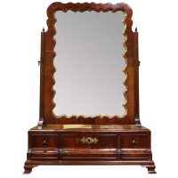 George II Mahogany Toilet Mirror with Three Drawers, Circa 1740