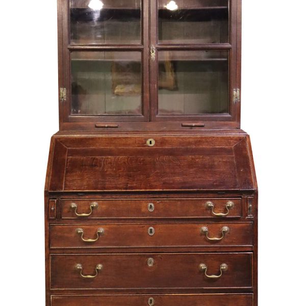 George II Oak Bureau Bookcase