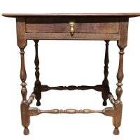 George II Oak Single Drawer Side Table, Circa 1740