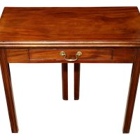 George III Period Mahogany Side Table with Drawer, Late 18th Century