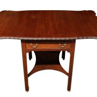 Georgian Cuban Mahogany Drop-Leaf Occasional Table with Two Drawers, c.1760–1780
